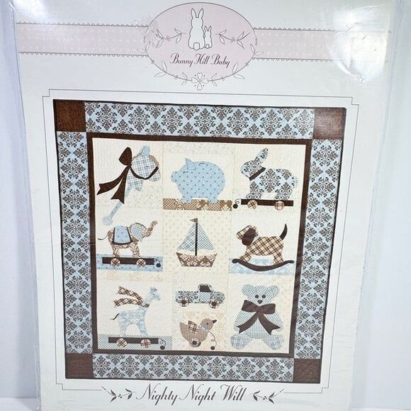 Anne Sutton Bunny Hill Designs Night Night Will Quilt Pattern - Picture 1 of 4